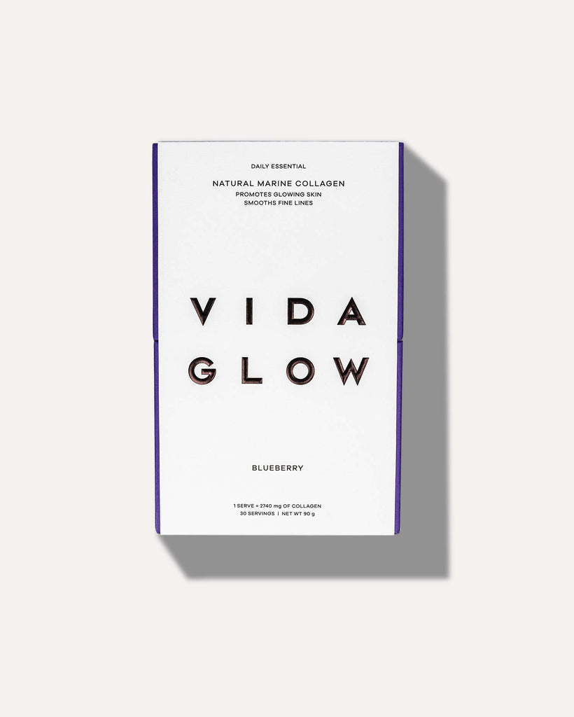Vida Glow Natural Marine Collagen Sachets Blueberry